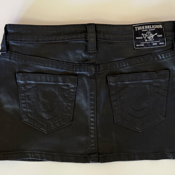 **True Religion Coated Black Mini Skirt** - Picture 7 of 7